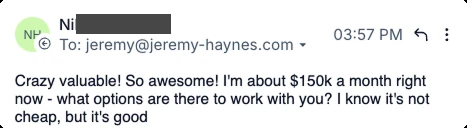 Message about Jeremy AI and the scaling plan
