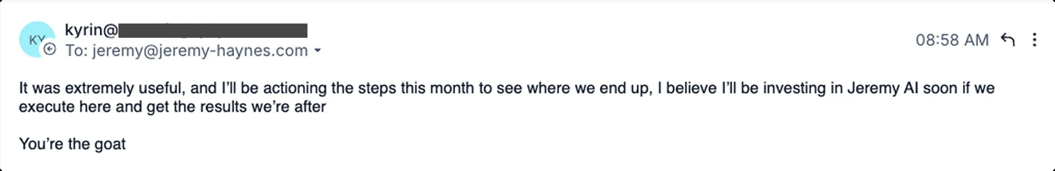 Email about a scaling plan